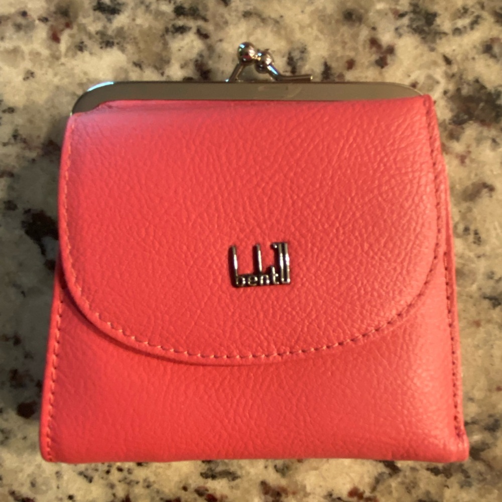 Ben Tu Design Women's Pink Foldable Leather Wallet Coin Purse